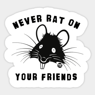 rat on friends Sticker